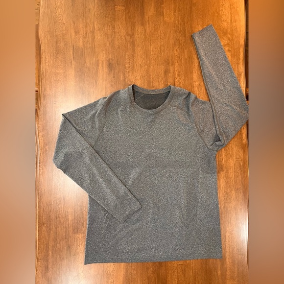 Lululemon Metal Vent Tech Long Sleeve Dark Heather Grey Seamless Workout XL - Picture 4 of 6